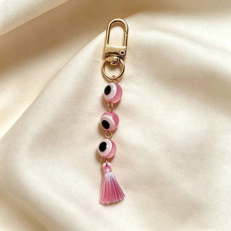Evil Eye Keychain, Blue Eye Bag Charm Decorative Key Ring