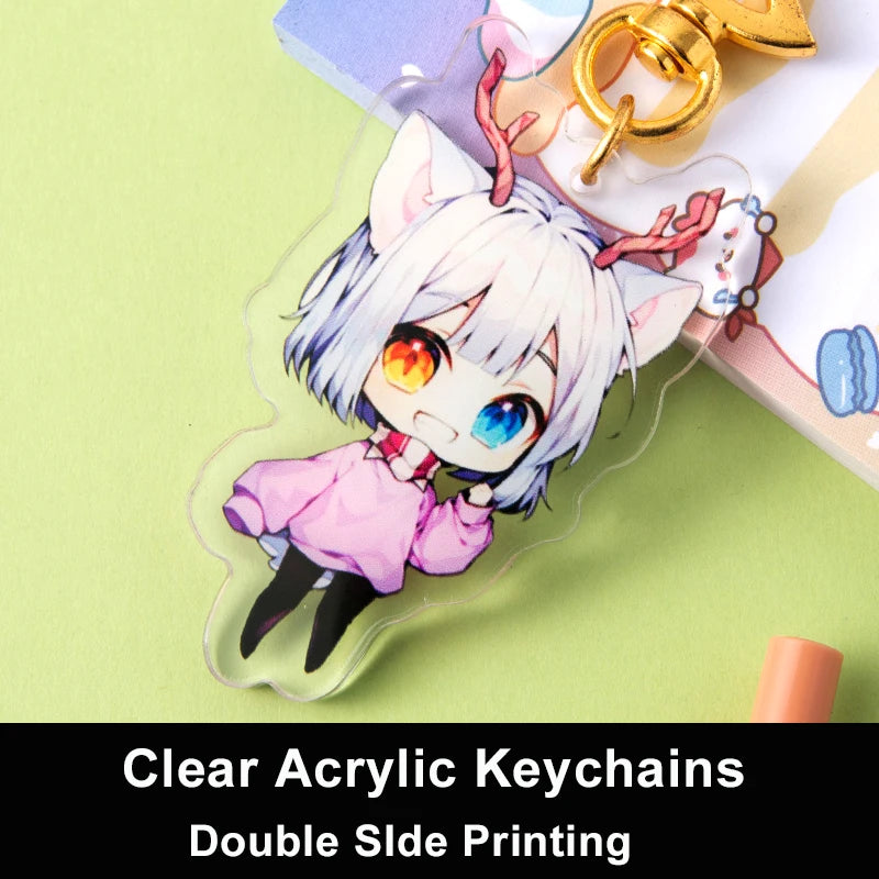 Personalized Acrylic Keychains – Custom Photo & Cartoon Charms
