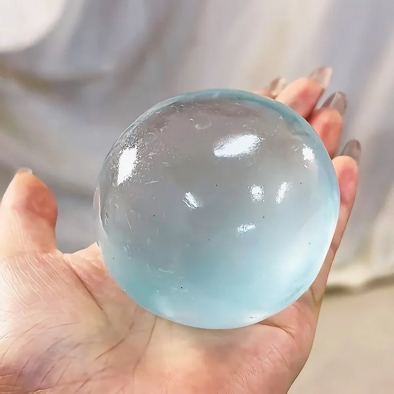 Blue Squishy Ball – Soft Mochi Squeeze Fidget Toy