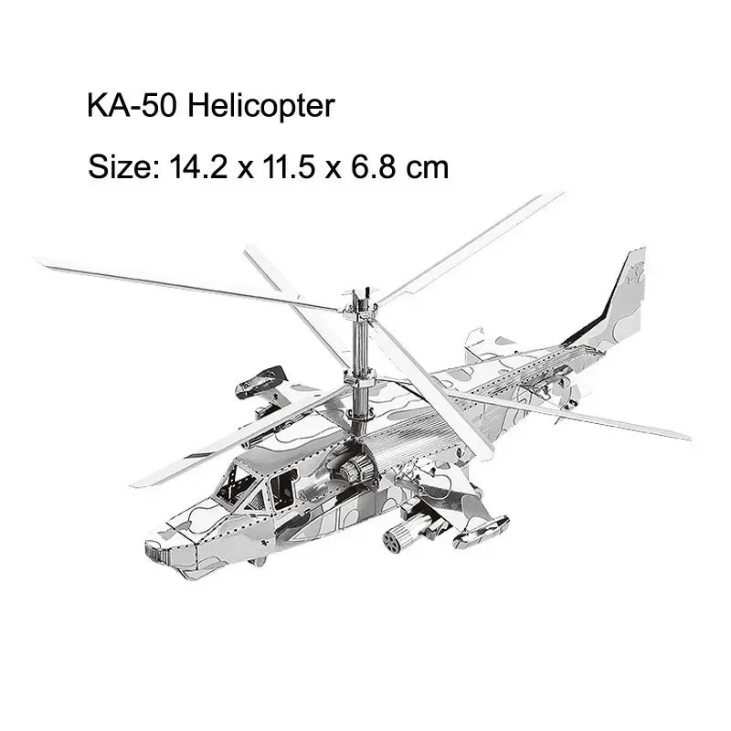 3D Metal Puzzle – DIY Aircraft & Helicopter Model Kit