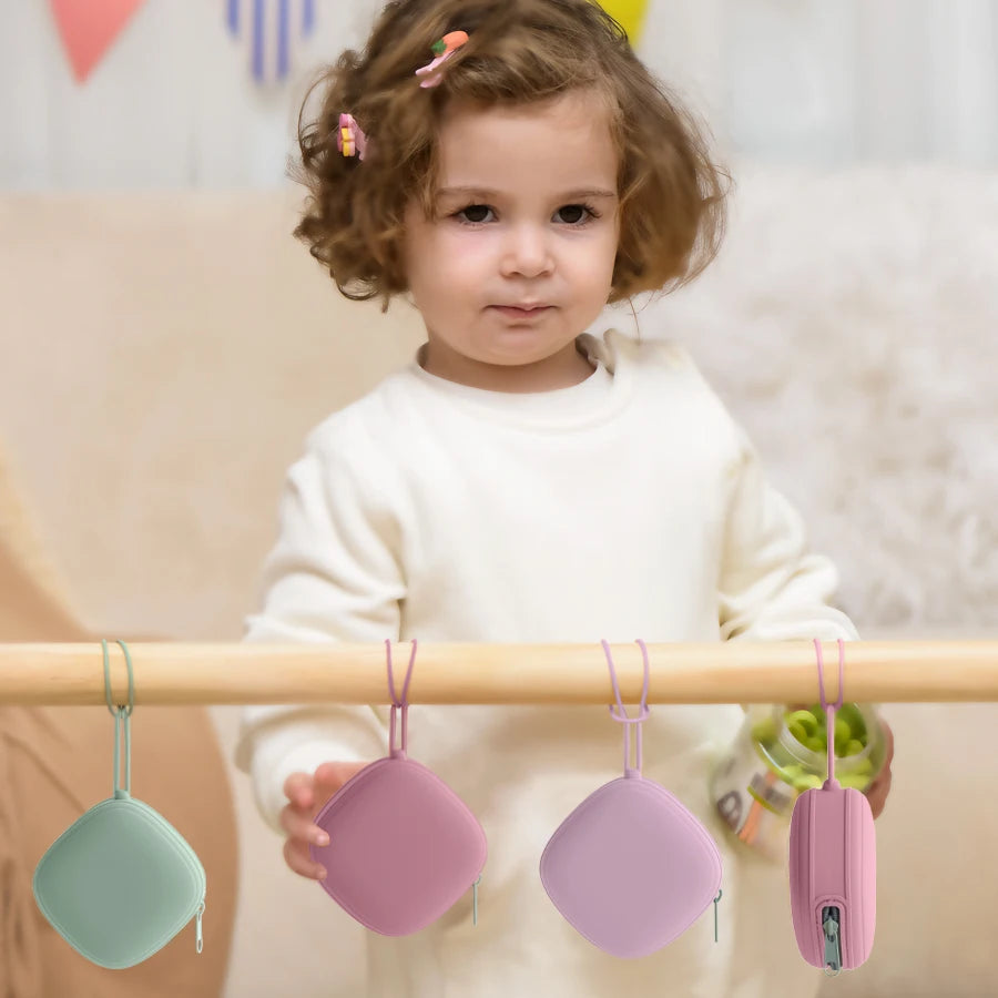 Baby Pacifier Holder – Silicone Portable Soother Case