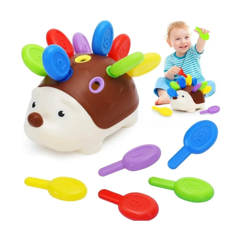 Sensory Hedgehog Toy Montessori Fine Motor Learning Activity