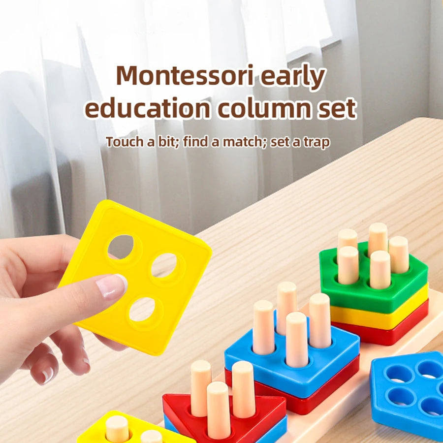 Geometric Building Blocks Set for Toddlers – Early Learning Toy
