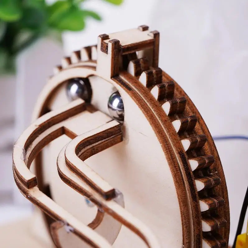 3D Wooden Puzzle Marble Run – Mechanical Model Building Kit