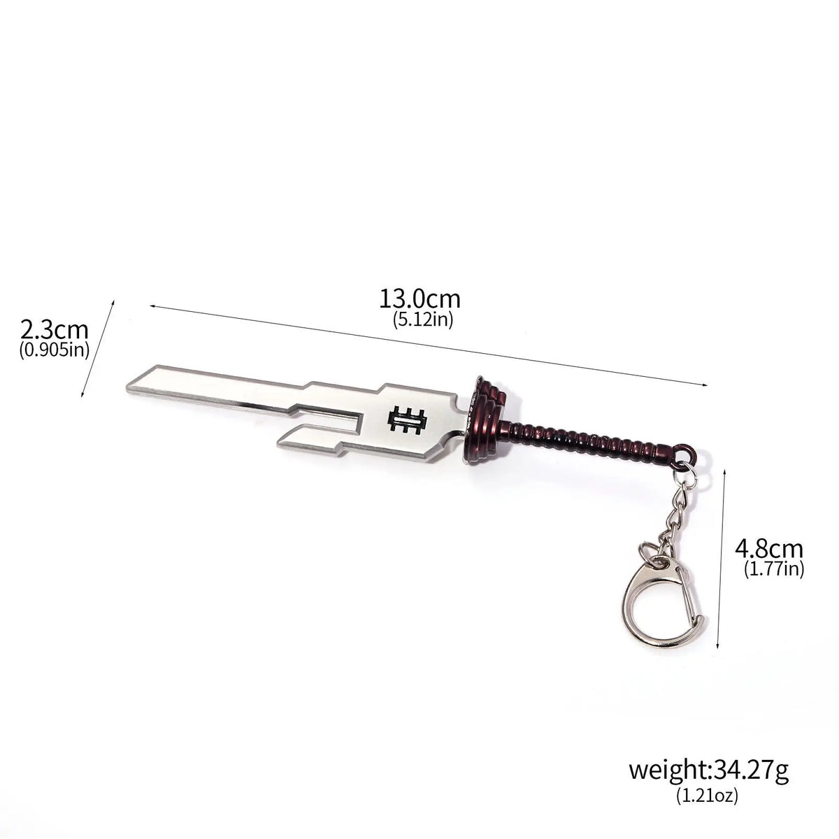 Anime Keychain Metal Sword Pendant Keyring for Collectors & Fans