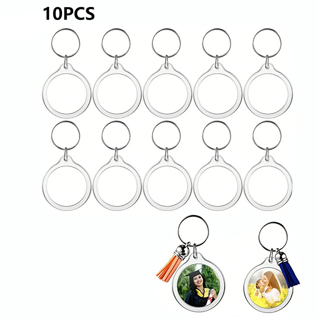 Photo Frame Keychain Clear Acrylic
