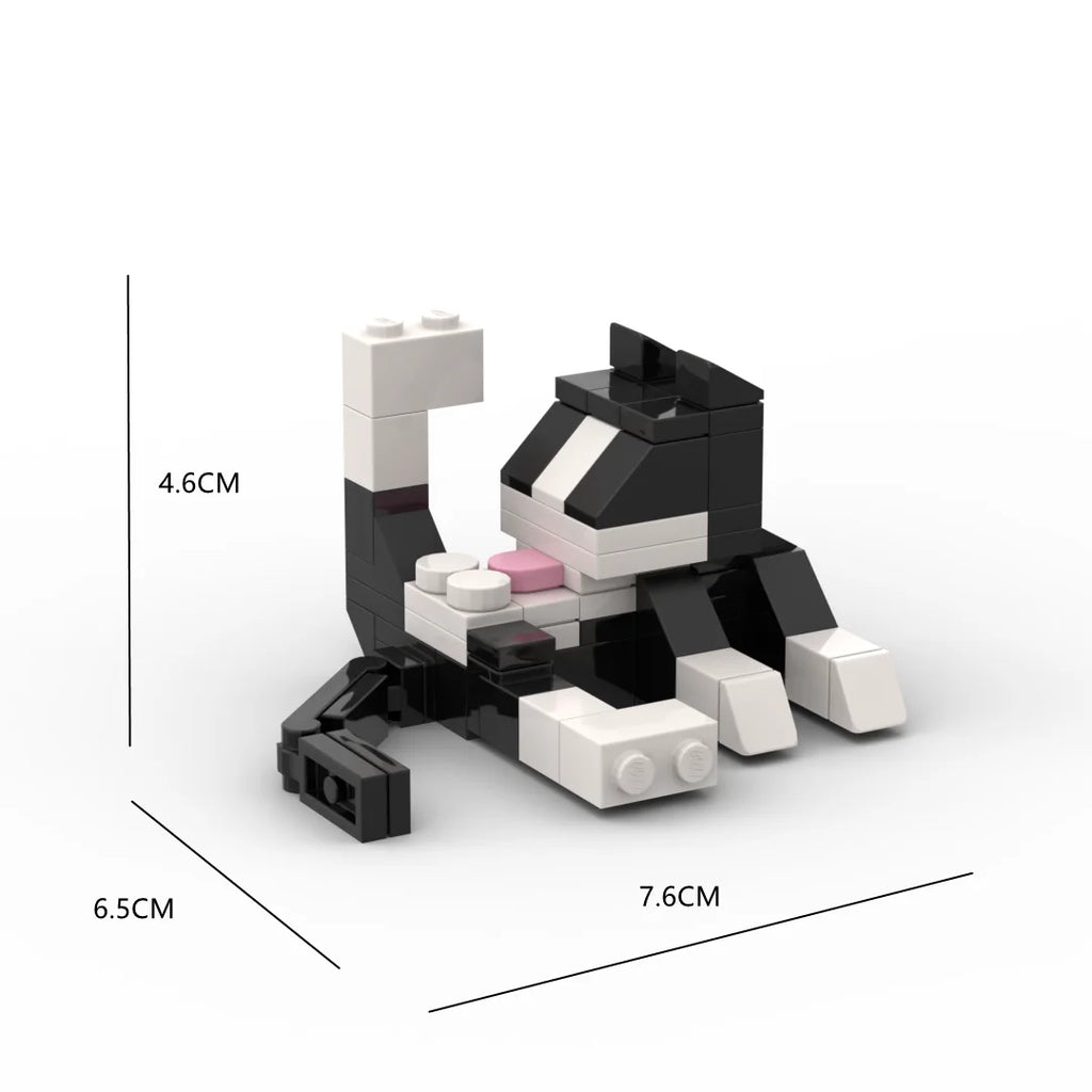 Animal Building Blocks – 62-Piece DIY Cat Building Brick Set