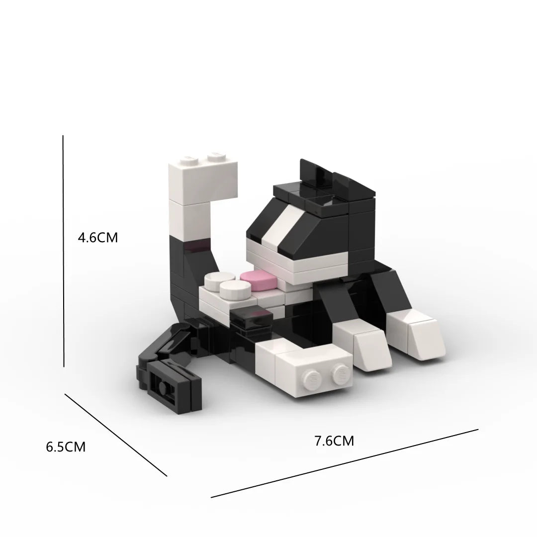 Animal Building Blocks – 62-Piece DIY Cat Building Brick Set