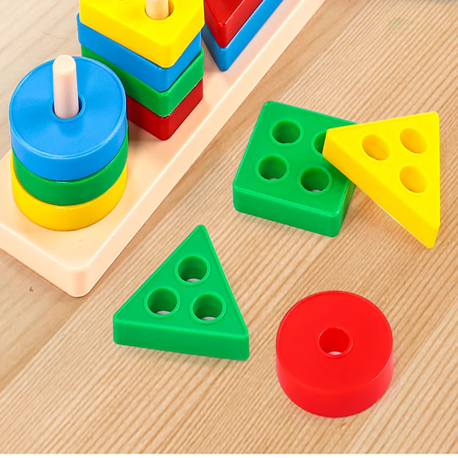 Geometric Building Blocks Set for Toddlers – Early Learning Toy