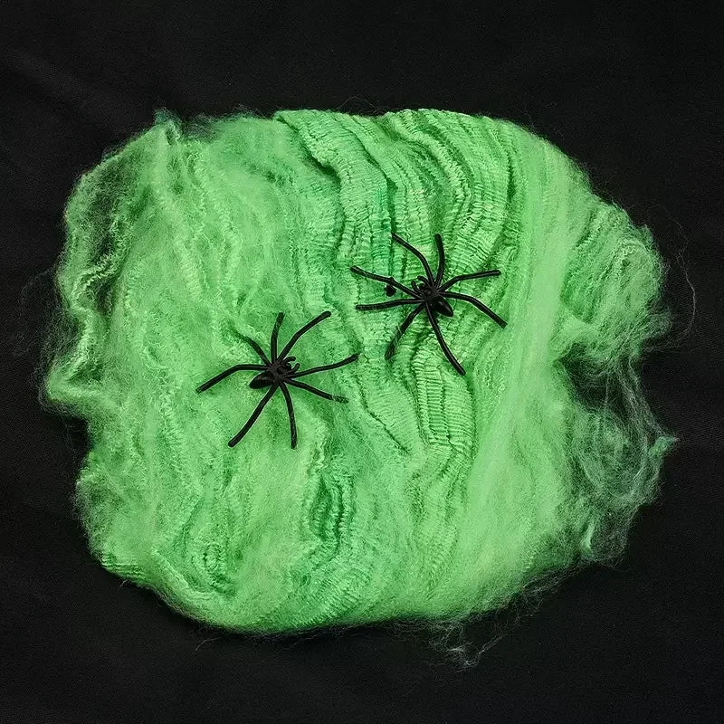 Halloween Spider Web Decoration – Stretchy Cobweb Party Decor