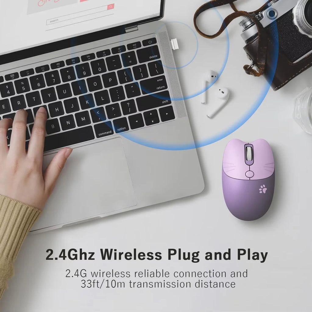 Wireless Computer Mouse – 2.4G Adjustable DPI Plug & Play