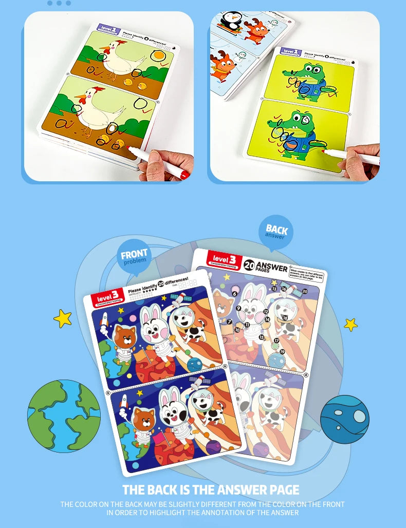 Find the Difference Game – Reusable Observation & Concentration Cards