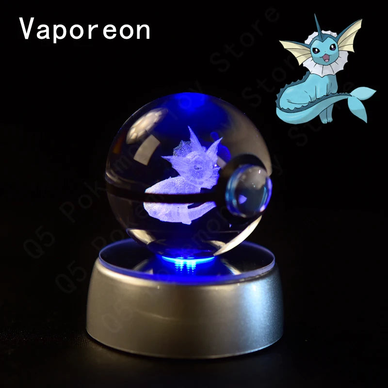 3D Crystal Ball Night Light – Glass LED Decorative Lamp