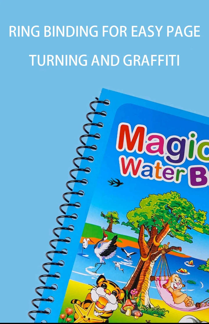 Reusable Water Coloring Book – Magic Drawing Book for Kids
