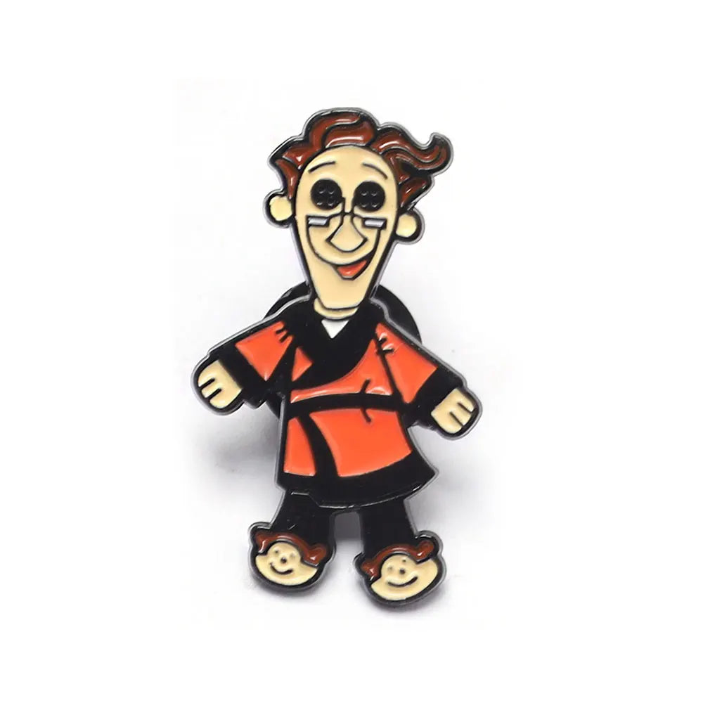 Horror Character Enamel Pin – Gothic Halloween Lapel Brooch