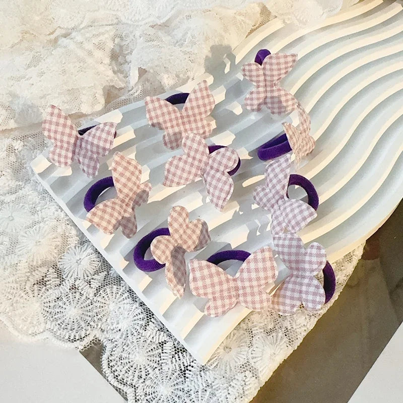 10/30Pcs Children Hairbands No Harm Hair Cartoon Towel Rope Ponytail Holder Kids Mini Rubber Band Headwear Girls Halloween Gift