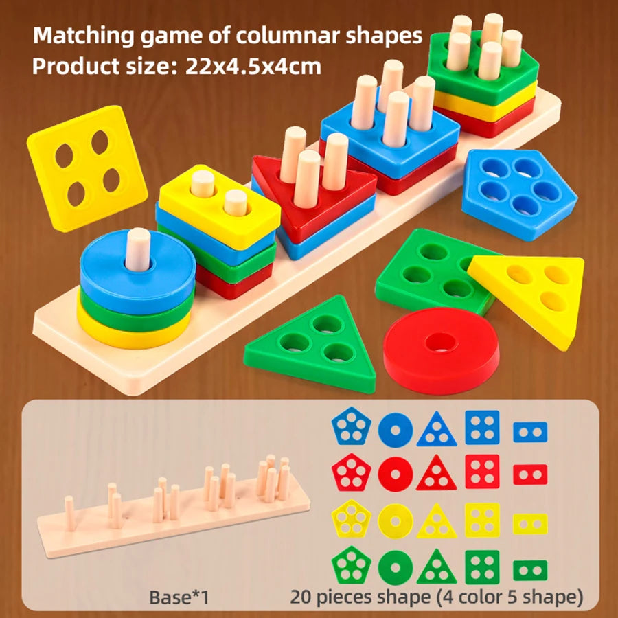 Geometric Building Blocks Set for Toddlers – Early Learning Toy