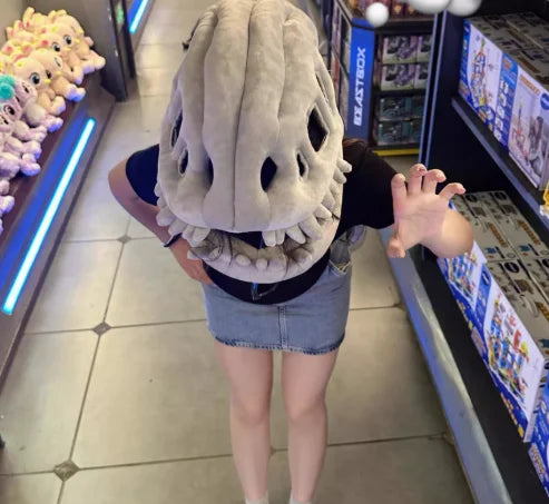 Dinosaur Plush Hat – Soft Halloween Costume Accessory for Fun