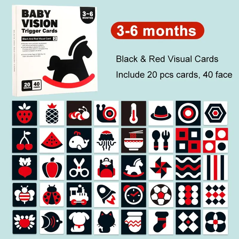 Baby High Contrast Flash Cards Visual Learning Cards