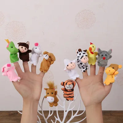 Finger Puppet Set – 10 Pcs Cartoon Storytelling Toys