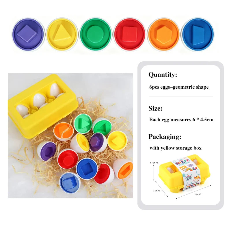 Montessori Egg Puzzle – Shape & Color Matching Toy for Kids