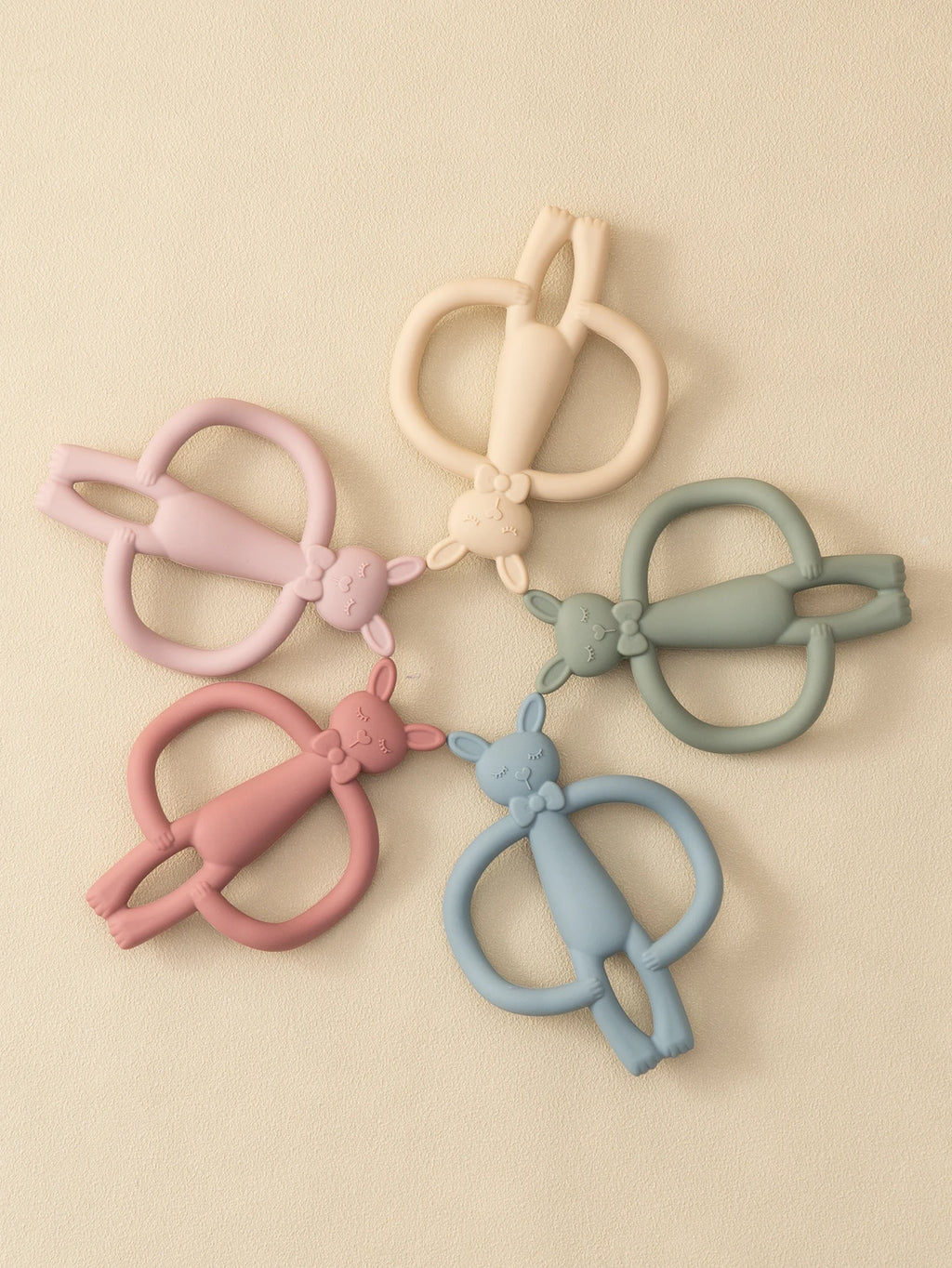 Silicone Baby Teether – Cute Rabbit Teething Toy for Infants