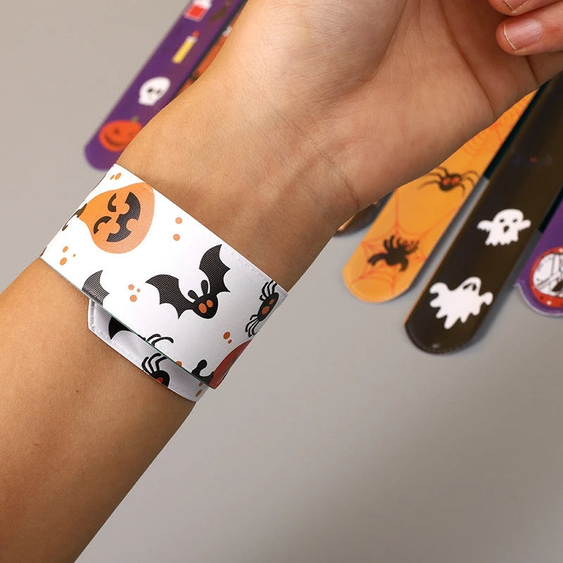 Halloween Snap Wristband Pumpkin Snap Bracelet for Parties