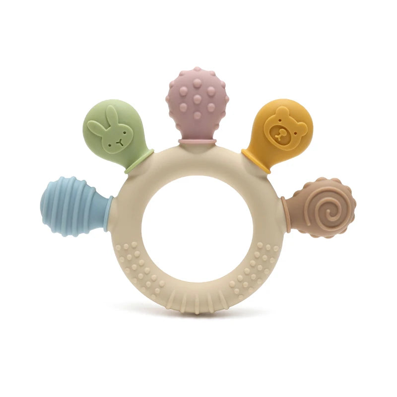 Baby Dinosaur Teething Toy – BPA-Free Silicone Infant Teether
