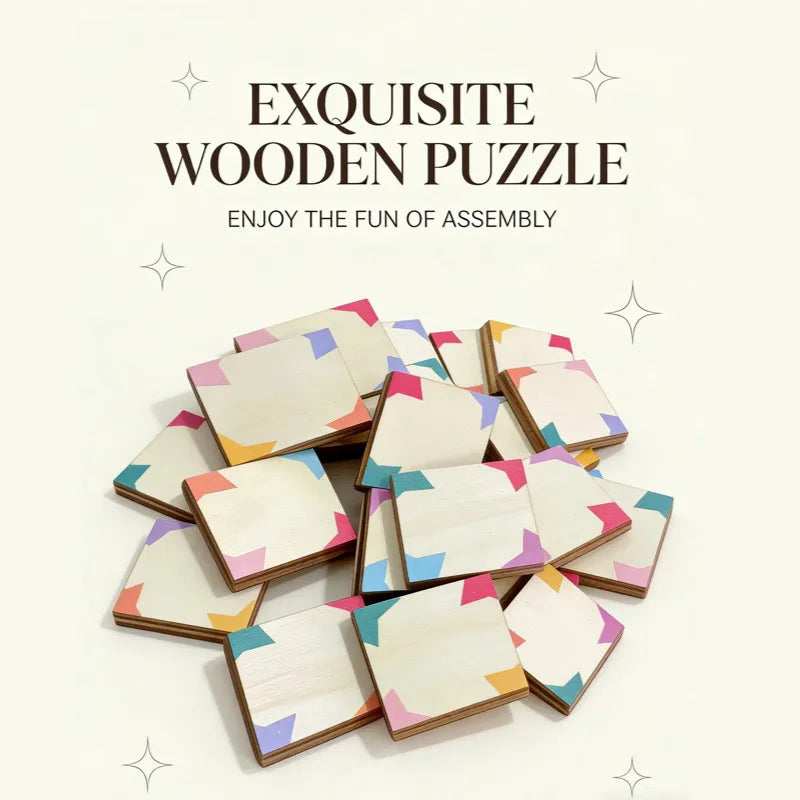 Wooden Star Puzzle – Kids Educational Shape Recognition Toy