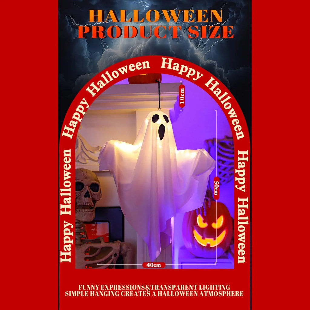 Halloween Ghost Decoration Hanging Light-Up Ghost for Party Decor
