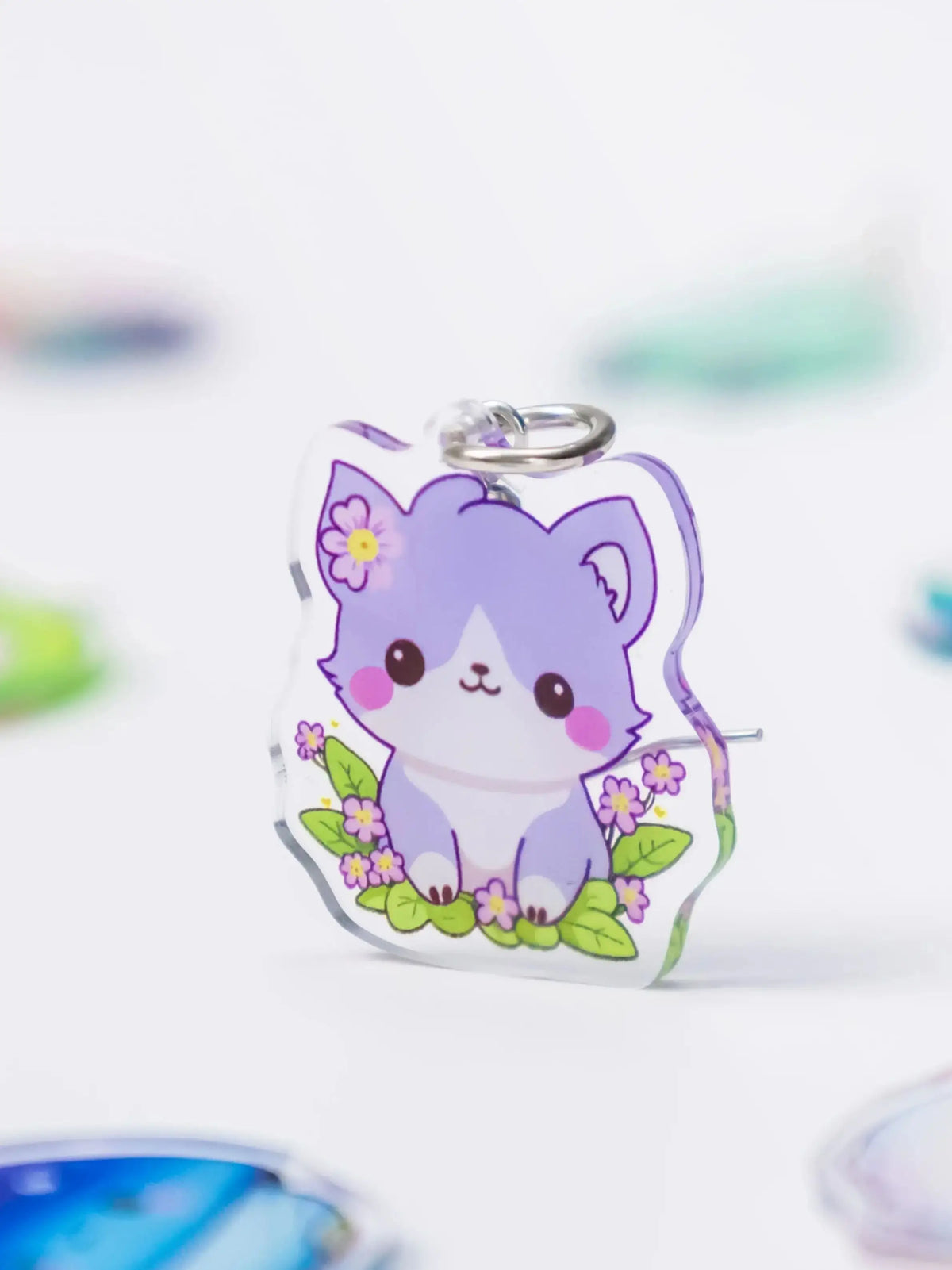 Custom Pet Acrylic Keychain – Personalized Photo & Name Charm