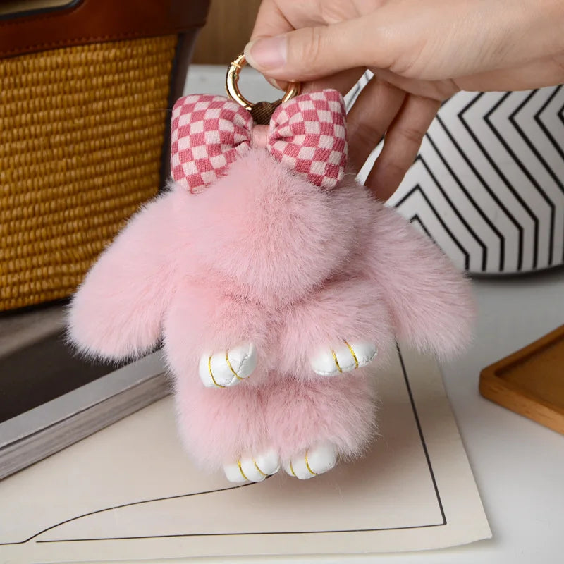 Rabbit Fur Keychain