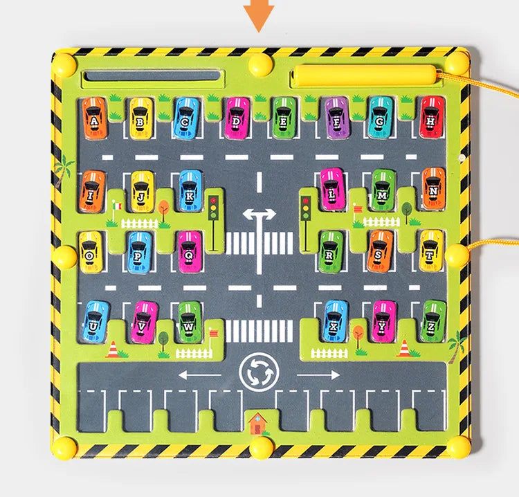Magnetic Alphabet Maze Wooden Letter Puzzle for Kids