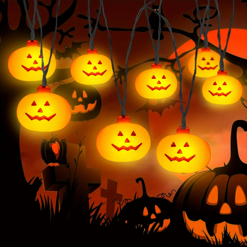Halloween Pumpkin String Lights Warm White LED Party Decor