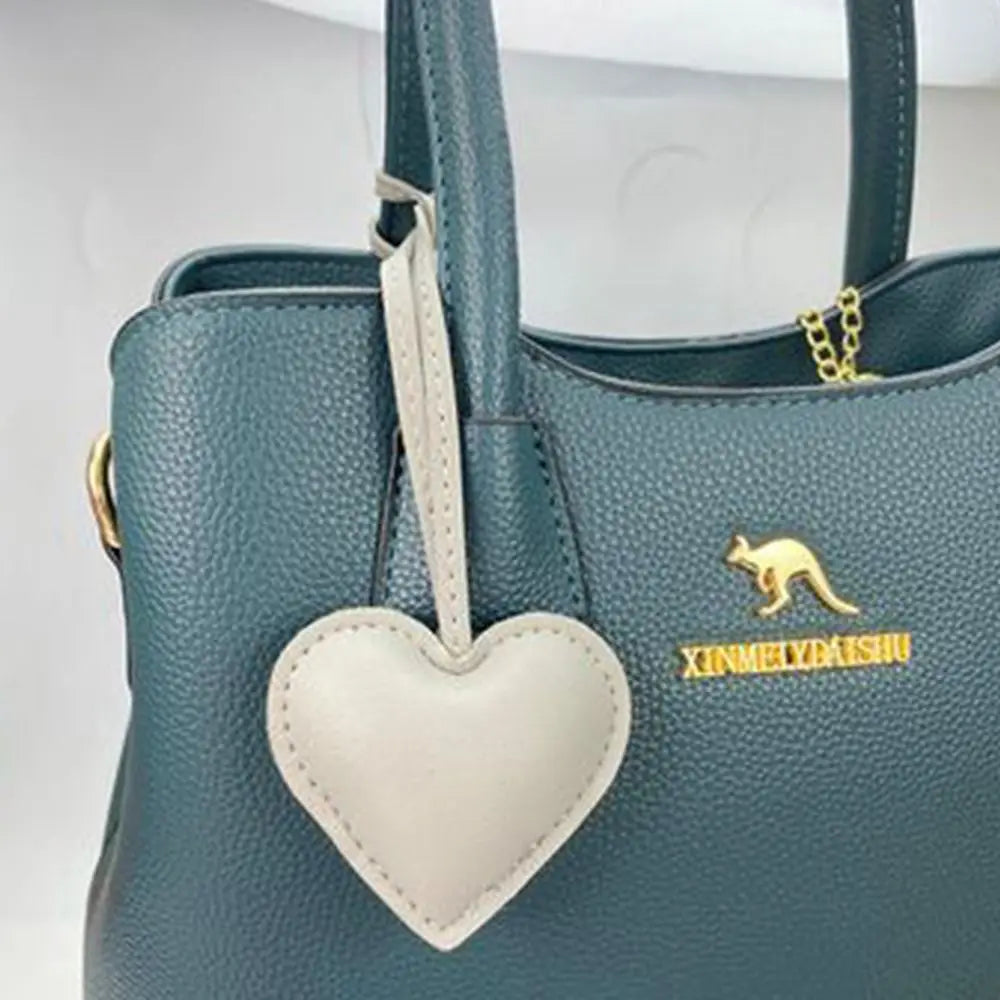 Heart Keychain PU Leather Car Keyring
