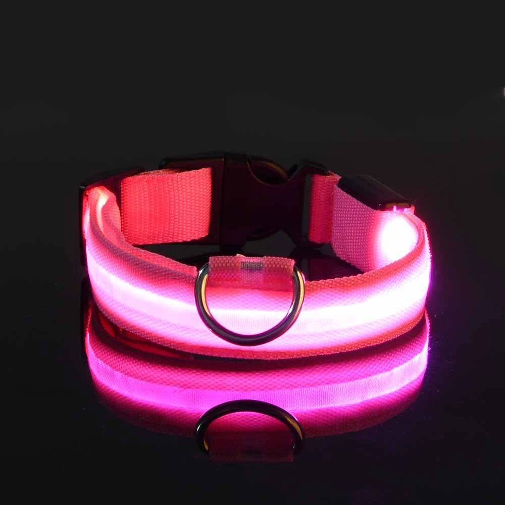 LED Dog Leash – Luminous Glow in the Dark Dog Collar