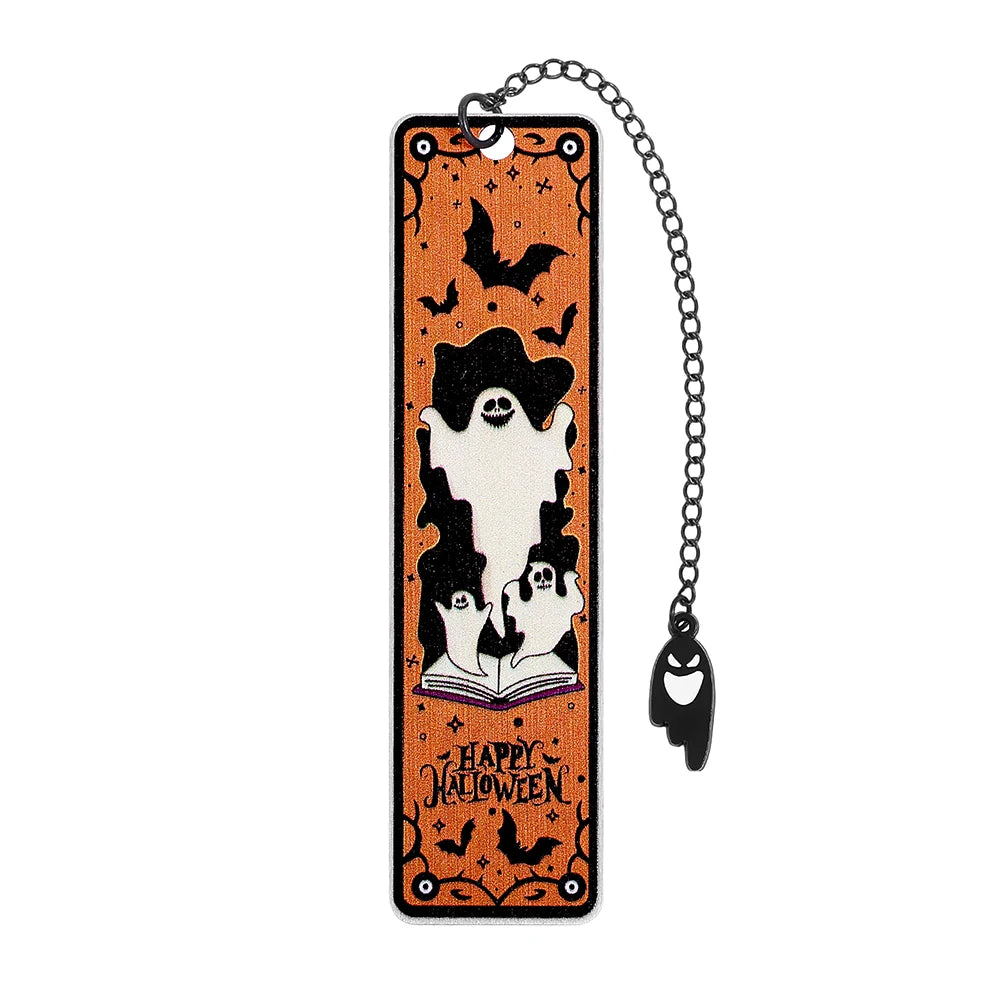 Halloween Ghost Bookmark – Stainless Steel Reading Accessory