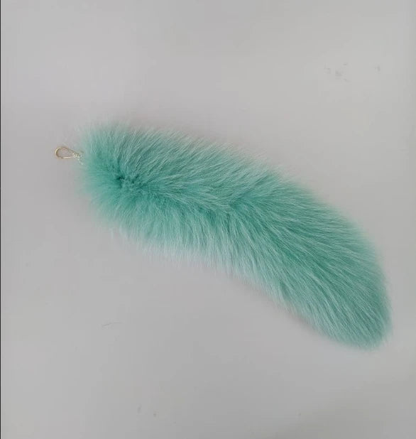 Fox Tail Keychain for Women Furry Y2K Car Accessory