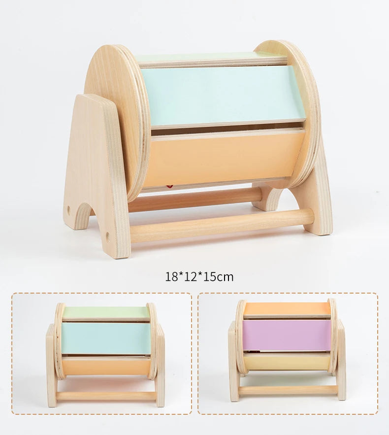 Montessori Color Matching Toy – Spinning Drum Fine Motor Activity