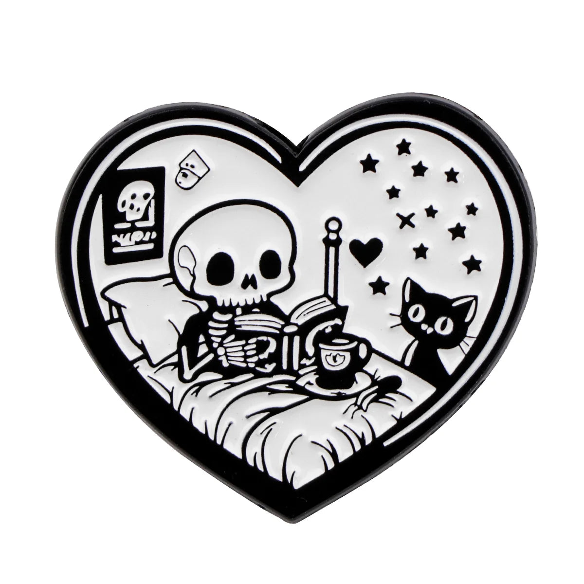 Black Cat Enamel Pin – Cute Animal Lapel Brooch