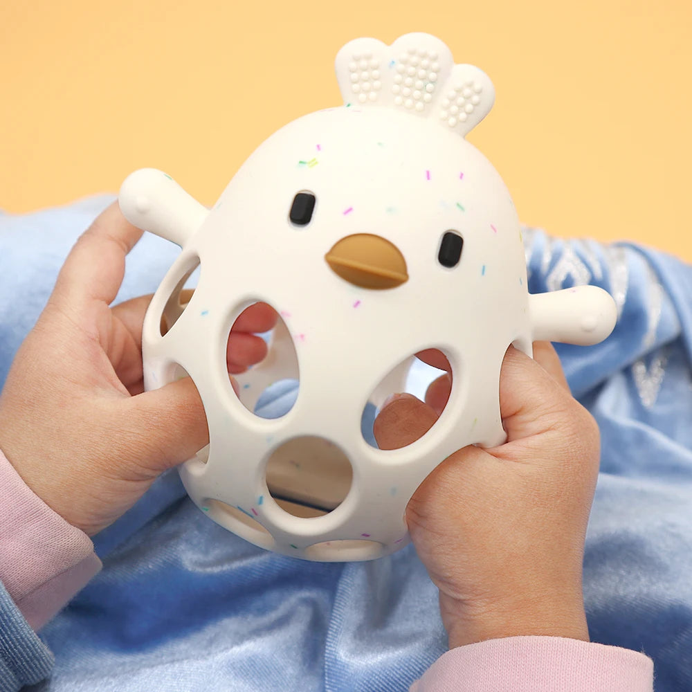 Baby Silicone Teether – Cartoon Chick Teething Toy