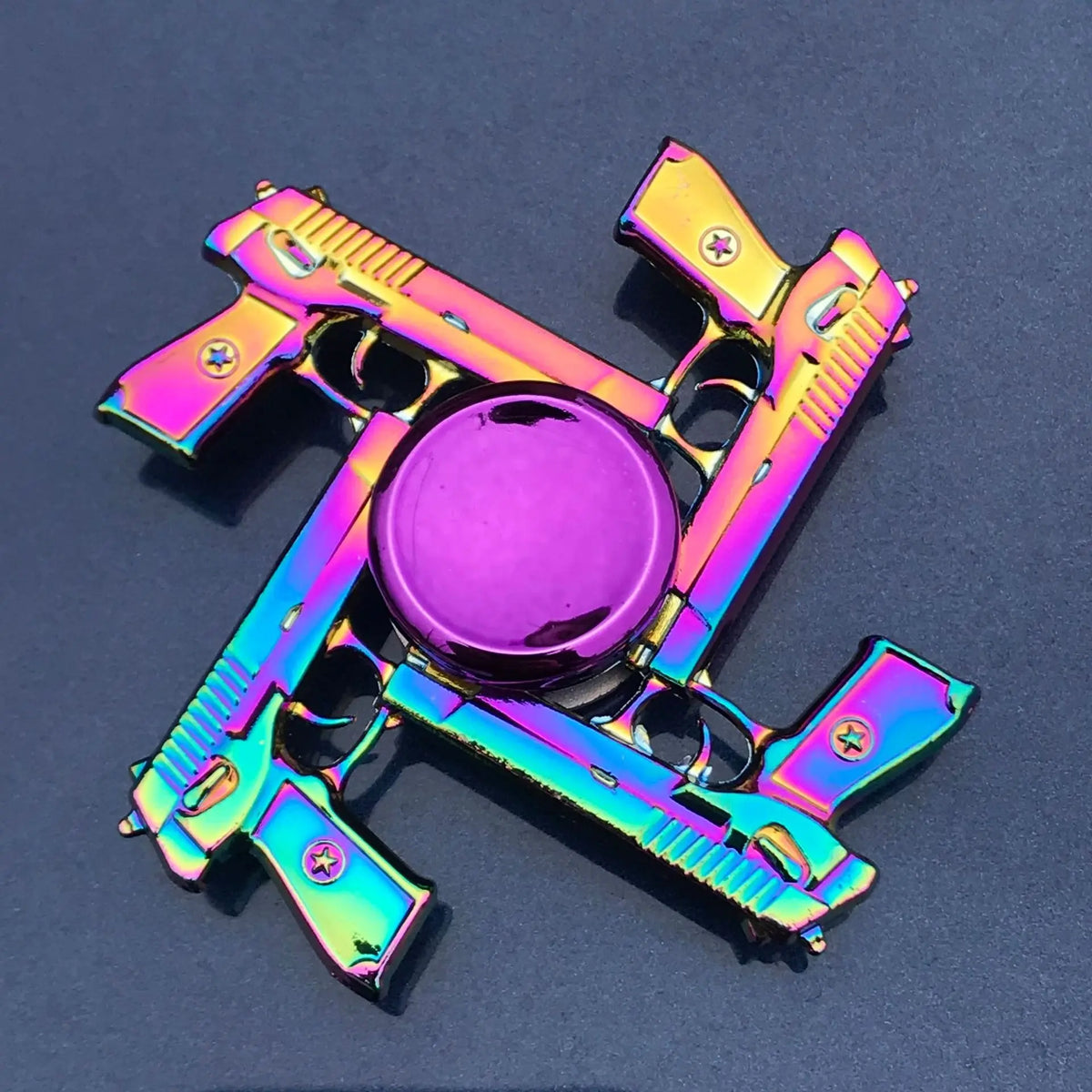 Metal Fidget Spinner Rainbow Gradient Fingertip Gyro Toy