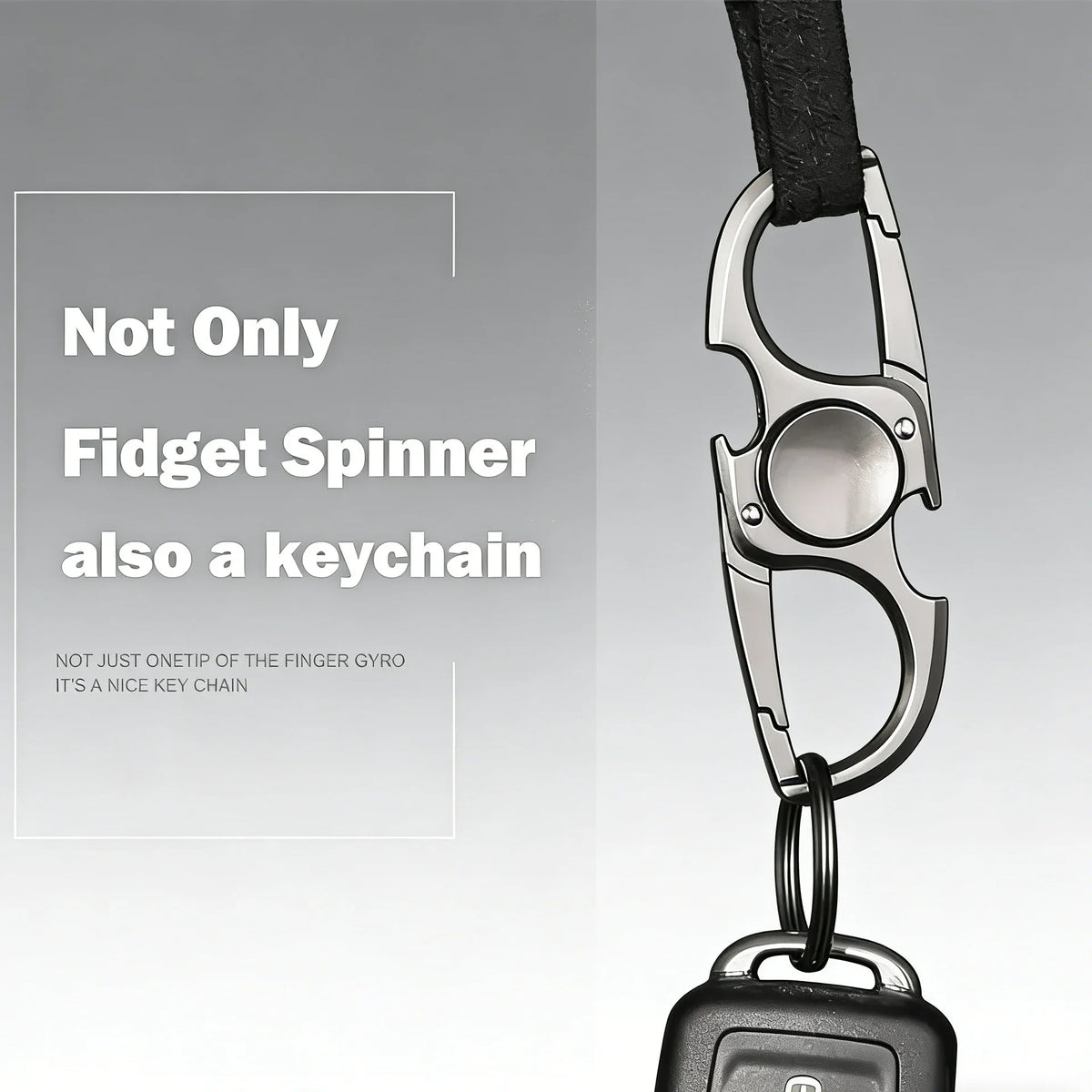 Metal Fidget Spinner Fingertip Toy Keychain EDC Tool Gift