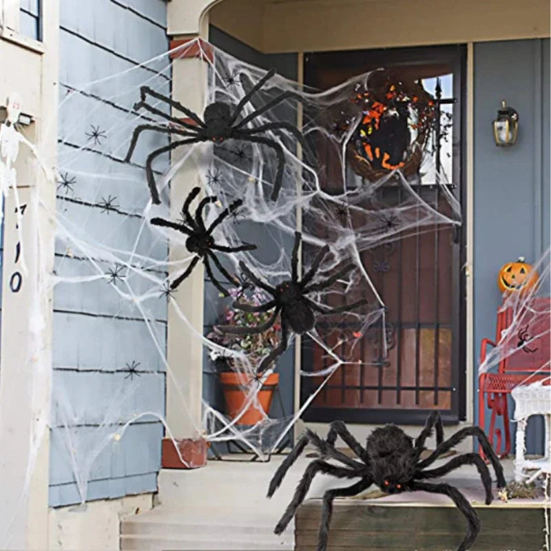 Giant Plush Spider – Large Halloween Decoration