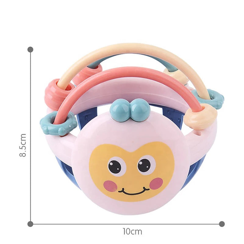 Baby Teething Toy – Soft Silicone Sensory Grasping Ball Rattle