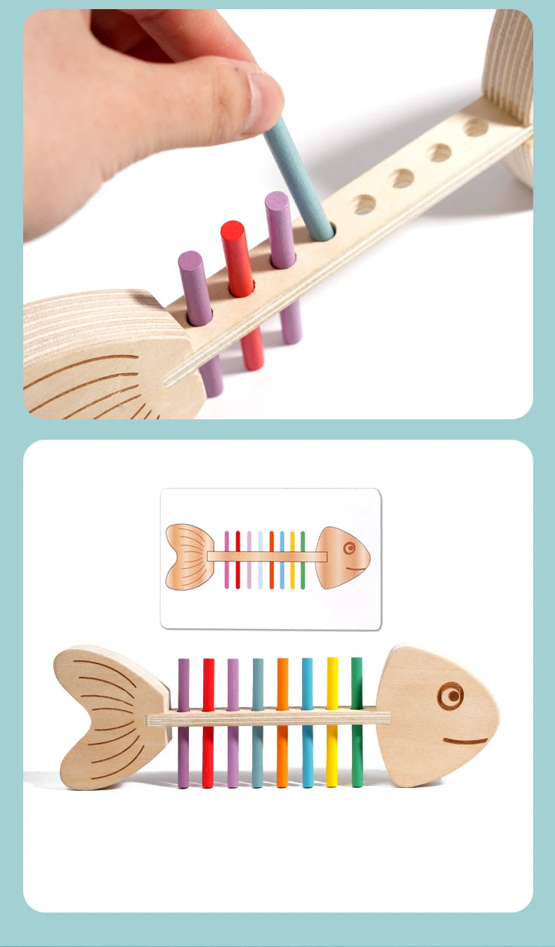 Color Matching Balance Toy – Montessori Wooden Learning Game for Kids
