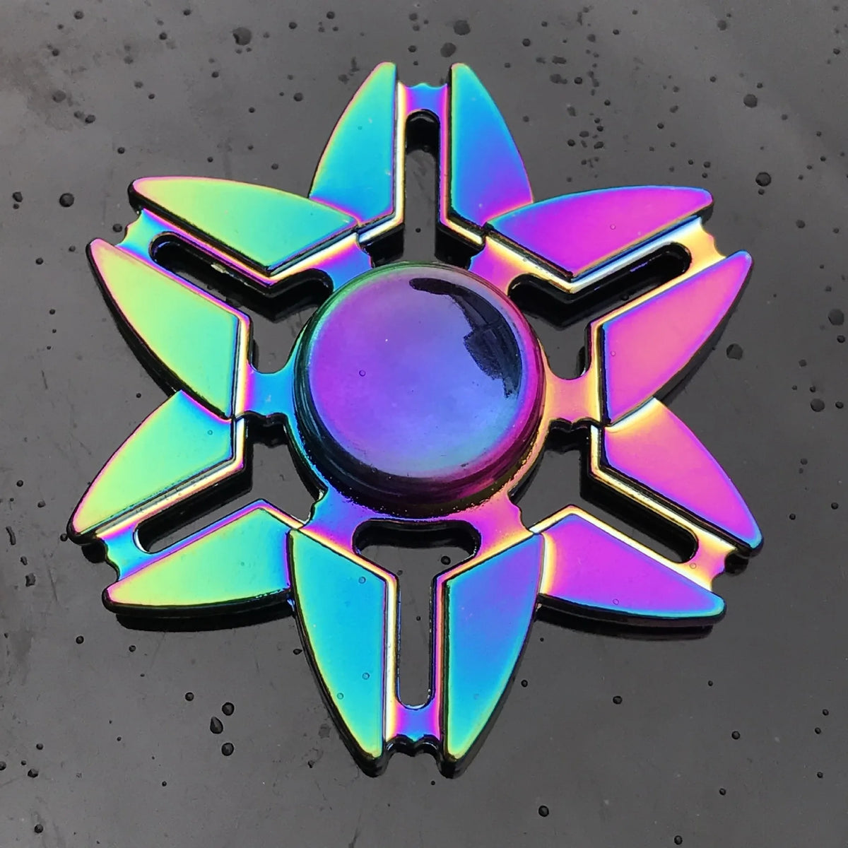 Metal Fidget Spinner Rainbow Gradient Fingertip Gyro Toy