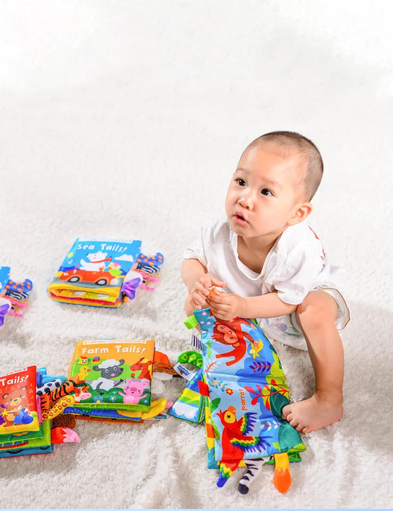 Baby Sensory Cloth Book Montessori Animal Activity Toy