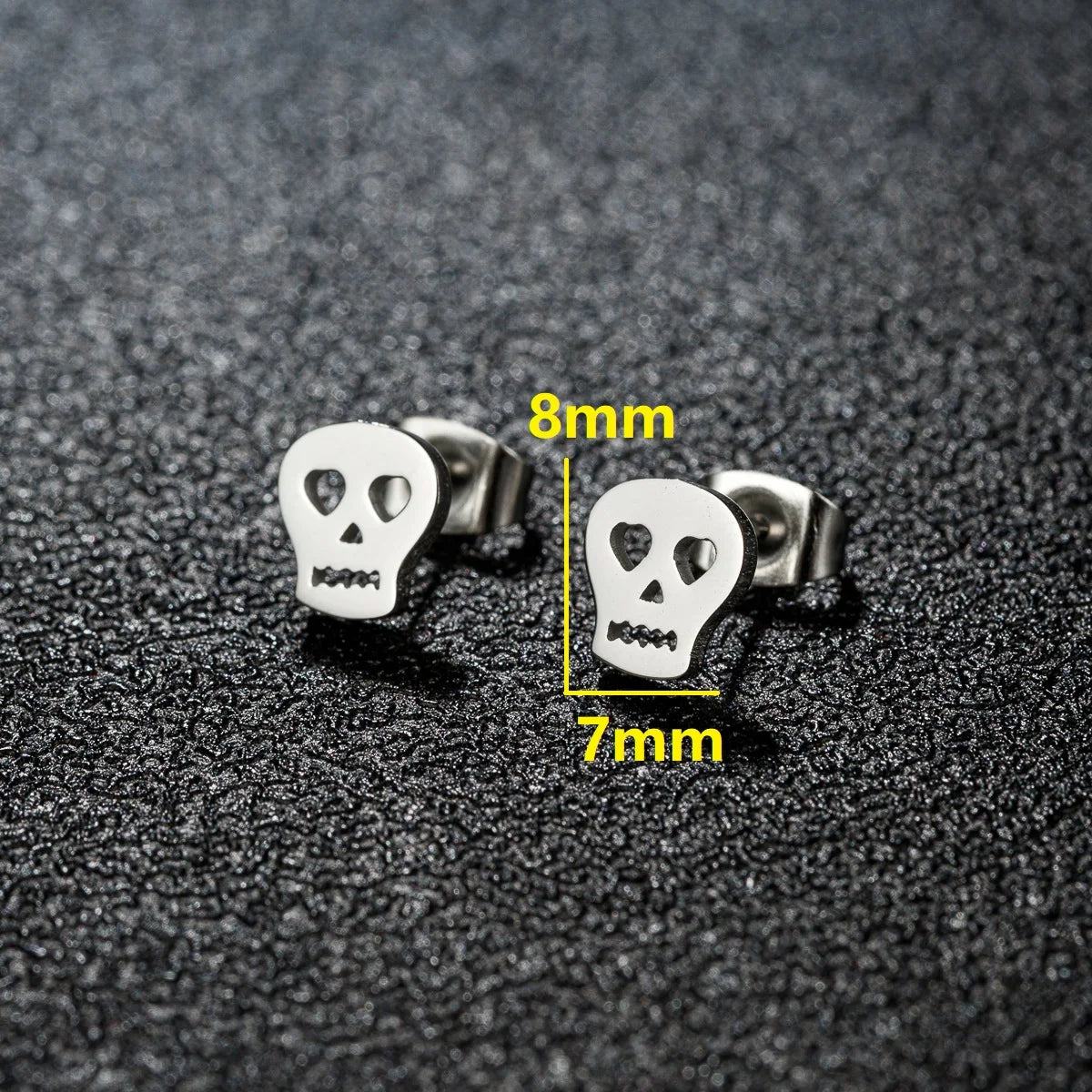 Halloween Bat Spider Earrings – Black Stainless Steel Punk Jewelry