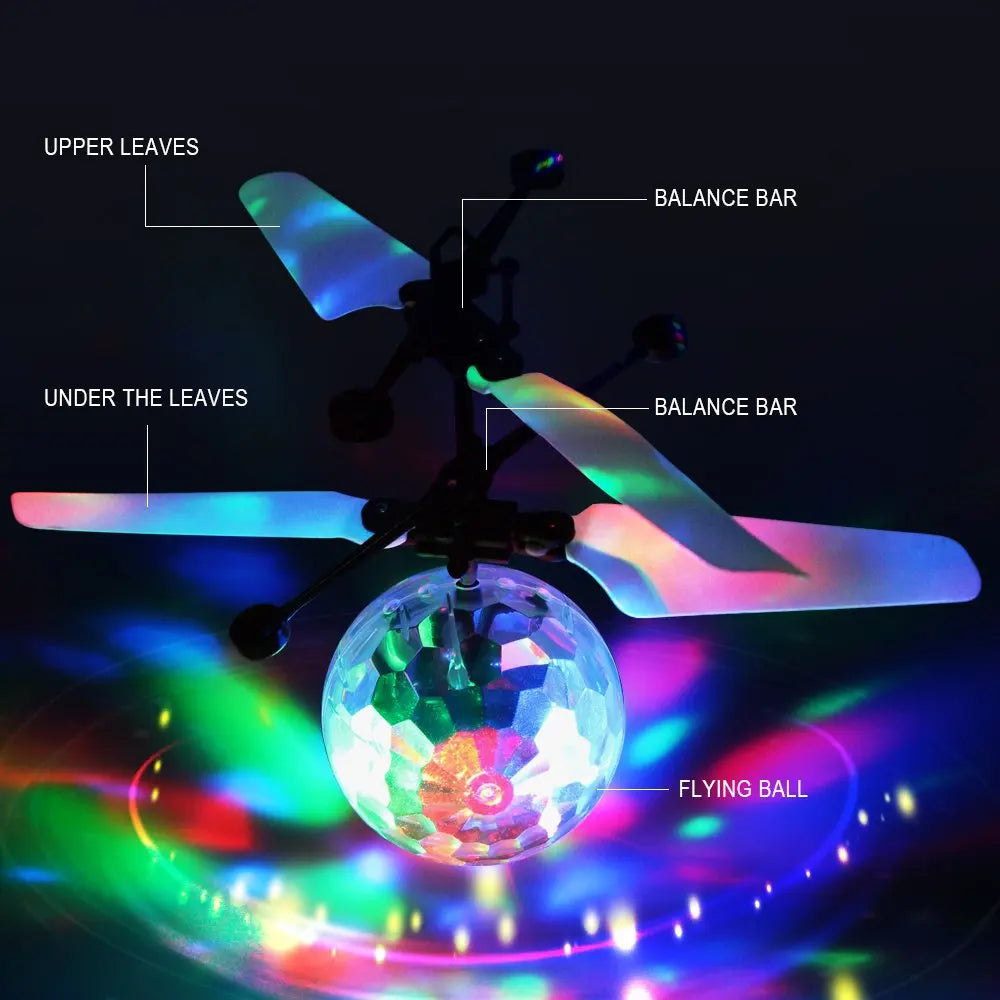 RC Flying Ball Toy with LED Lights